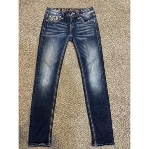 Rock Revival Kai Ankle Skinny Blue Jeans Women's Size 26